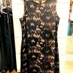 Sleeveless Lace dress in midi length